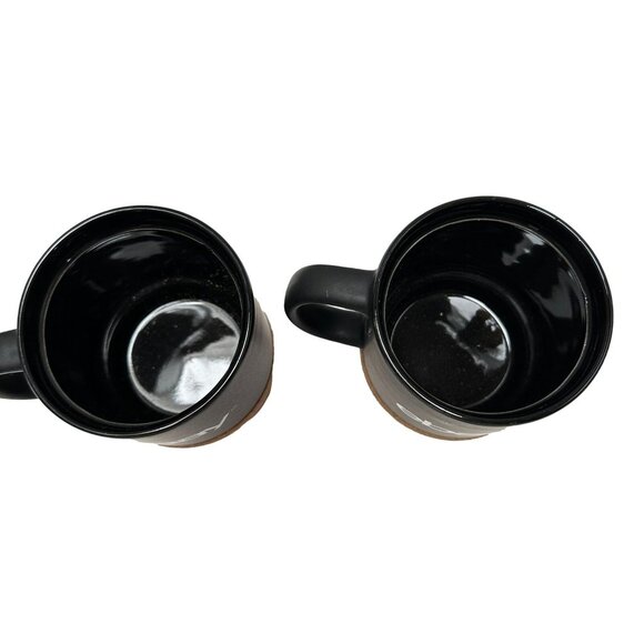 Ebay Coffee Mug Ebay Canada Seller Swag Lot 2 Black Ceramic Cork w Lids New - Picture 6 of 13